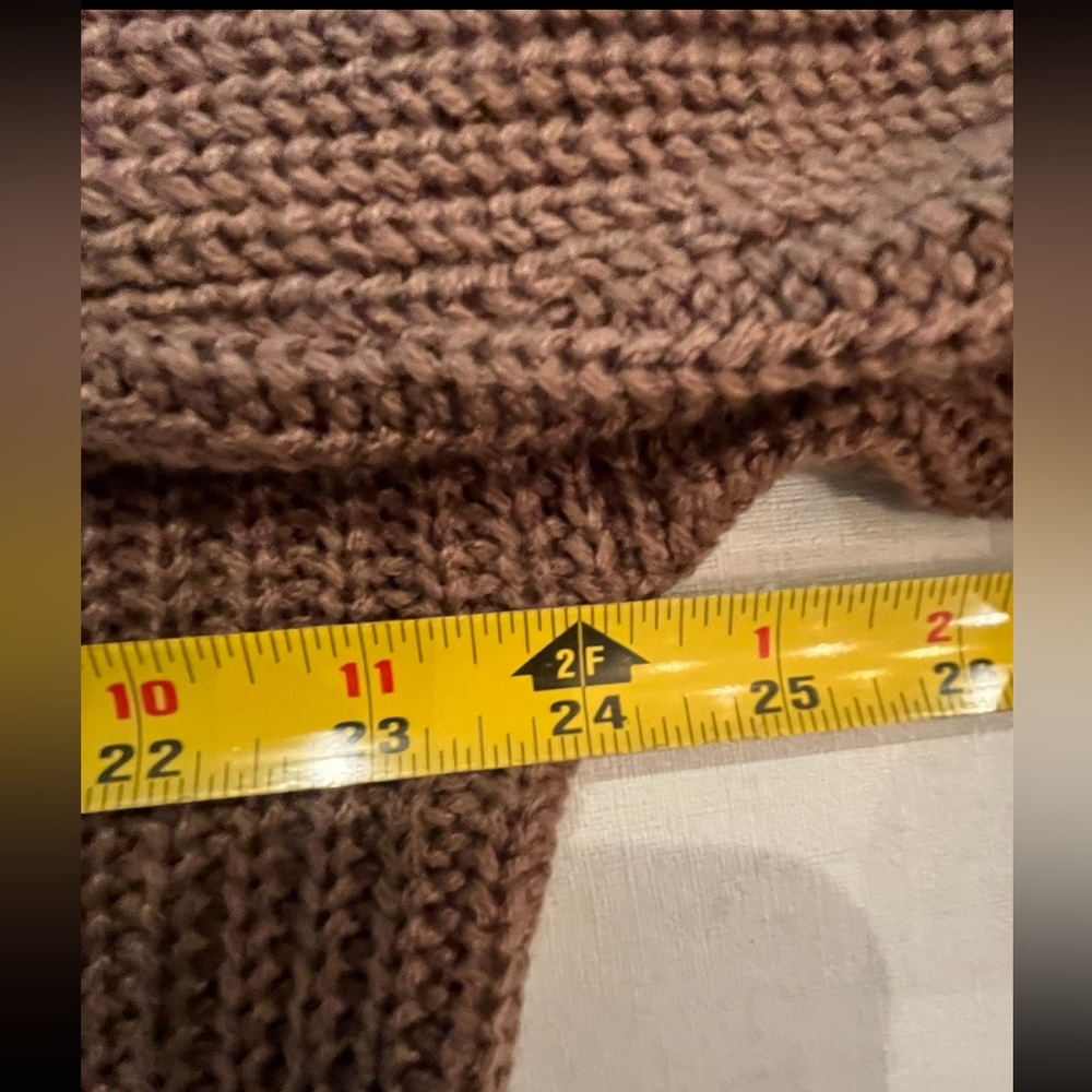 Say What? Brown V-Neck Sweater with Back Ring Detail. GUC! So cozy! - Picture 6 of 9